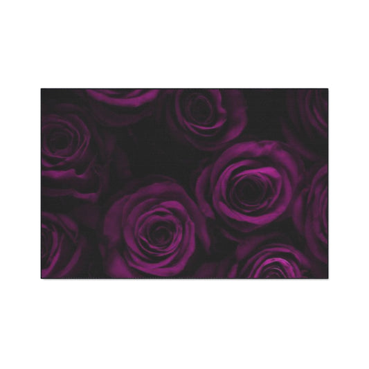 Dark Purple Roses Heavy Duty Floor Mat