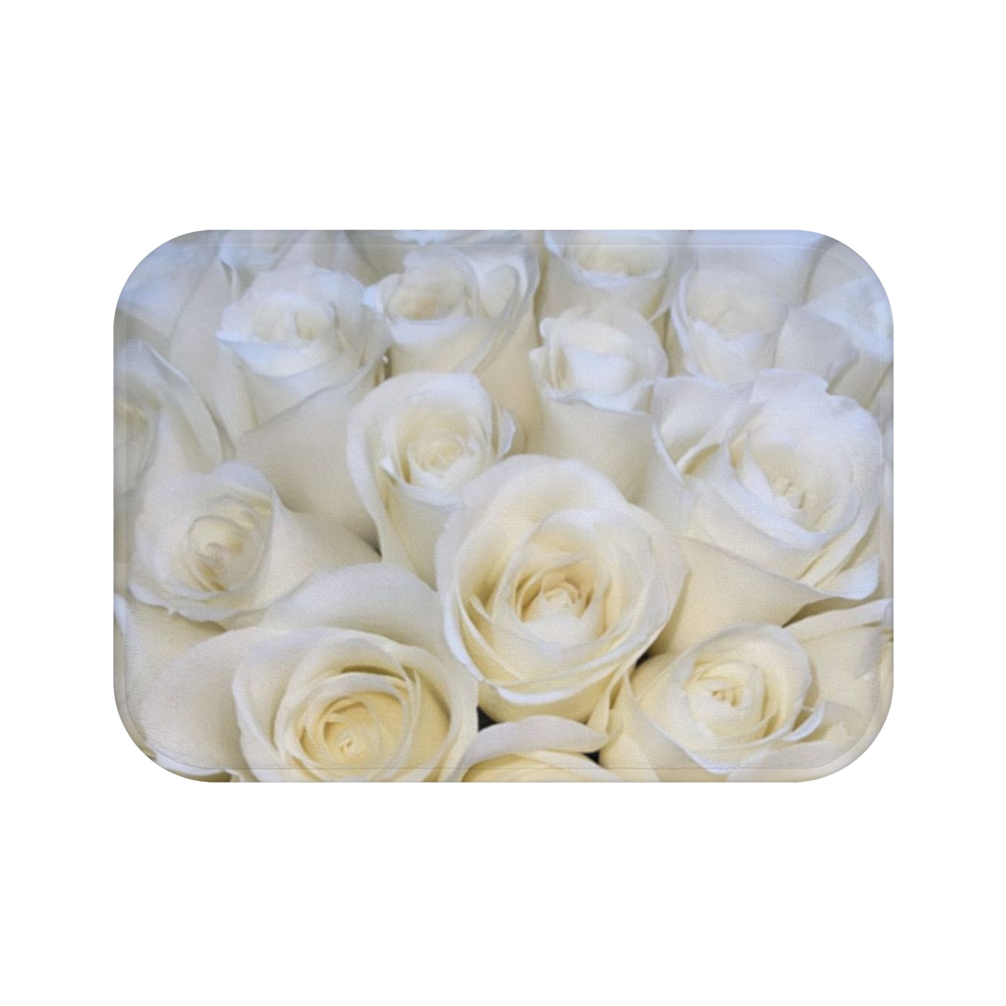 White Roses Bath Mat