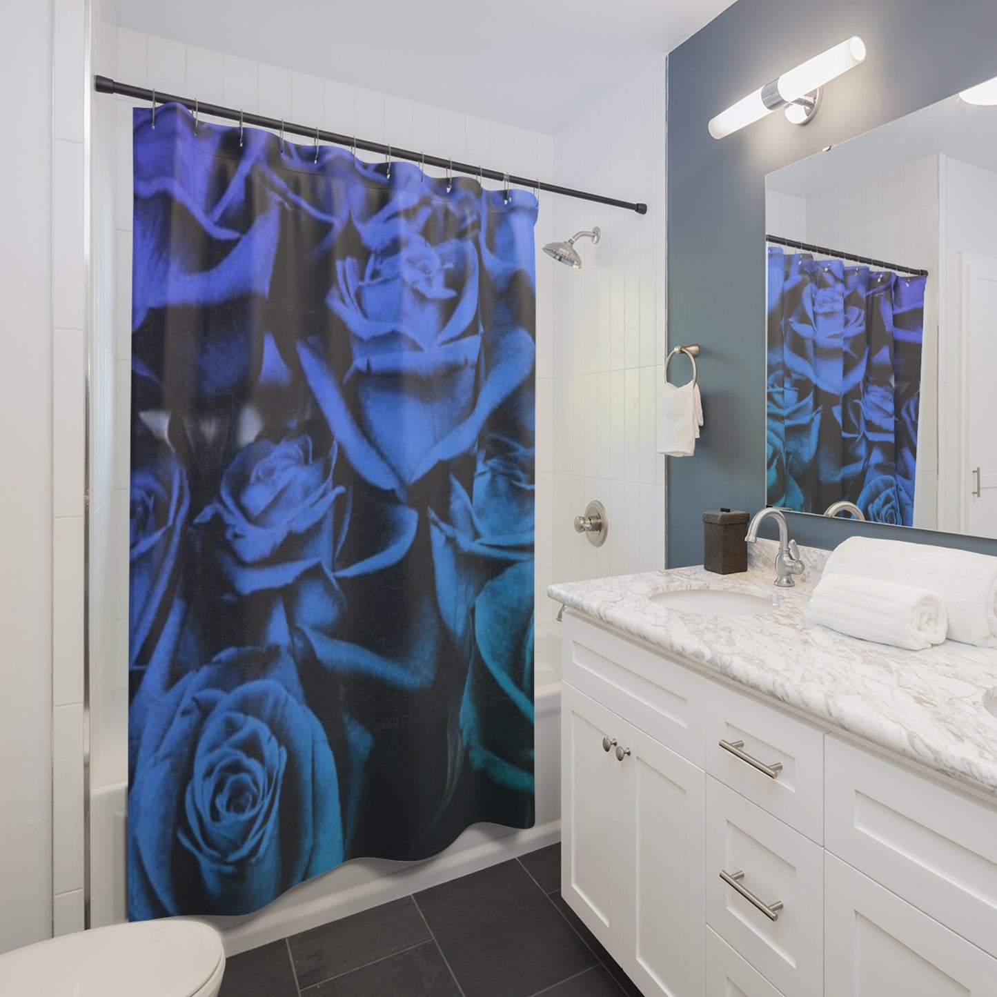 Blue Roses Shower Curtain