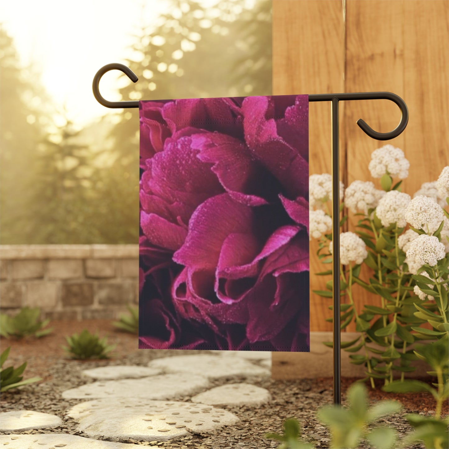 Magenta Floral Garden & House Banner