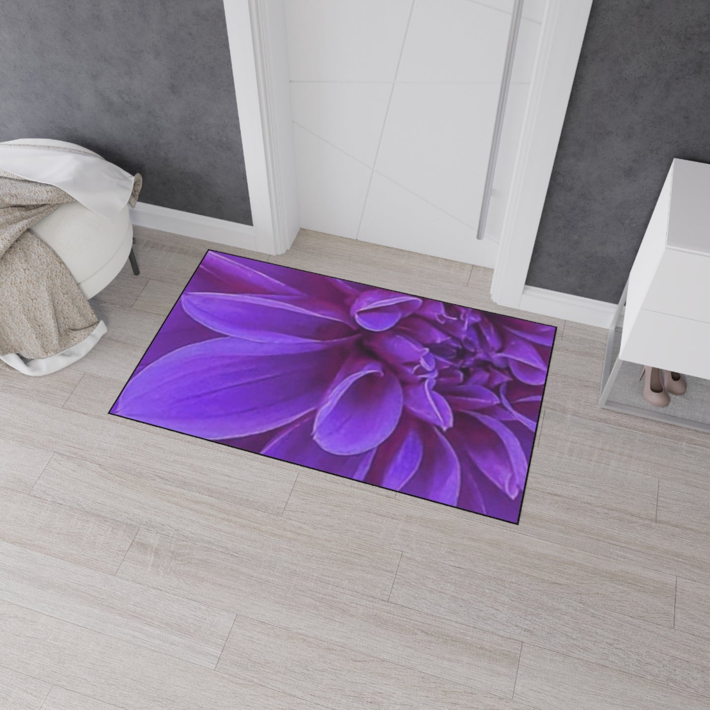 Purple Dahlia Heavy Duty Floor Mat