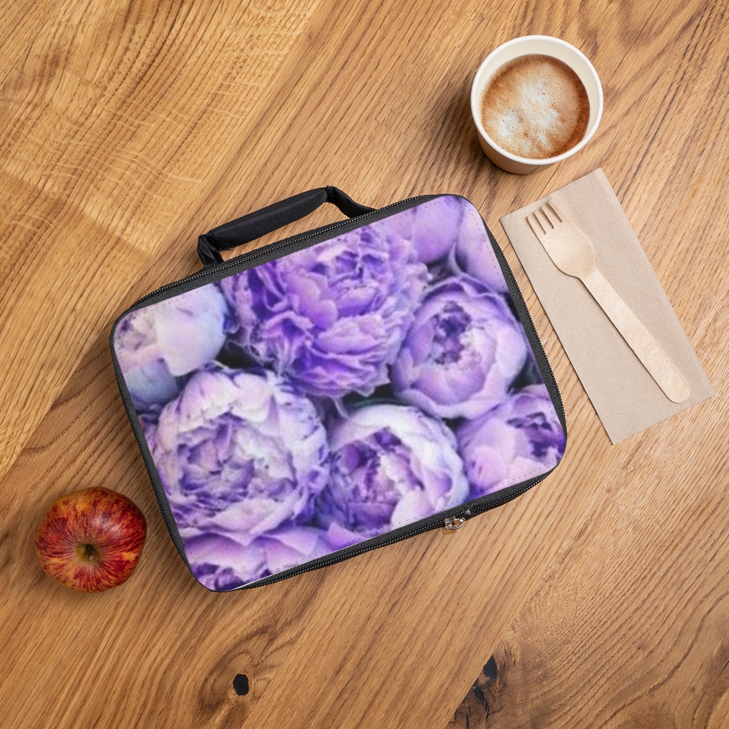 Purple Peony Lunch Bag