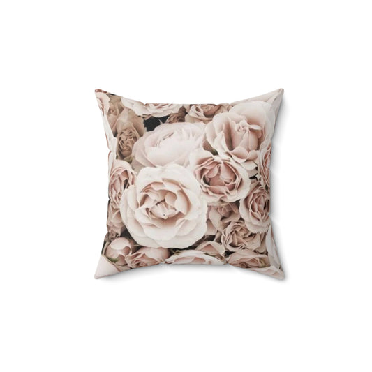 Light Pink Roses Square Pillow