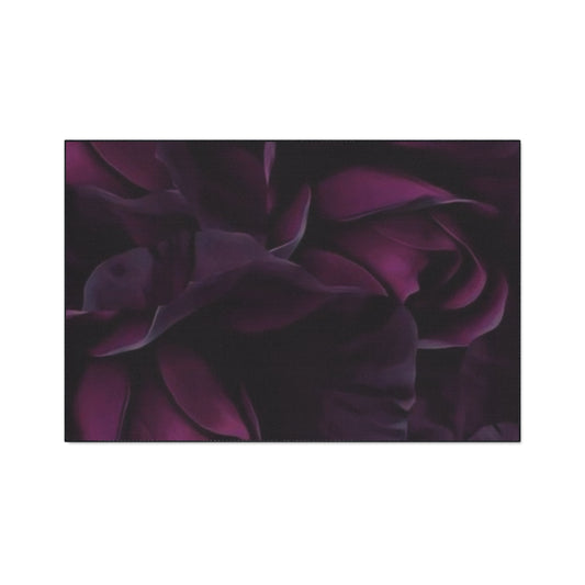 Dark Purple Floral Heavy Duty Floor Mat