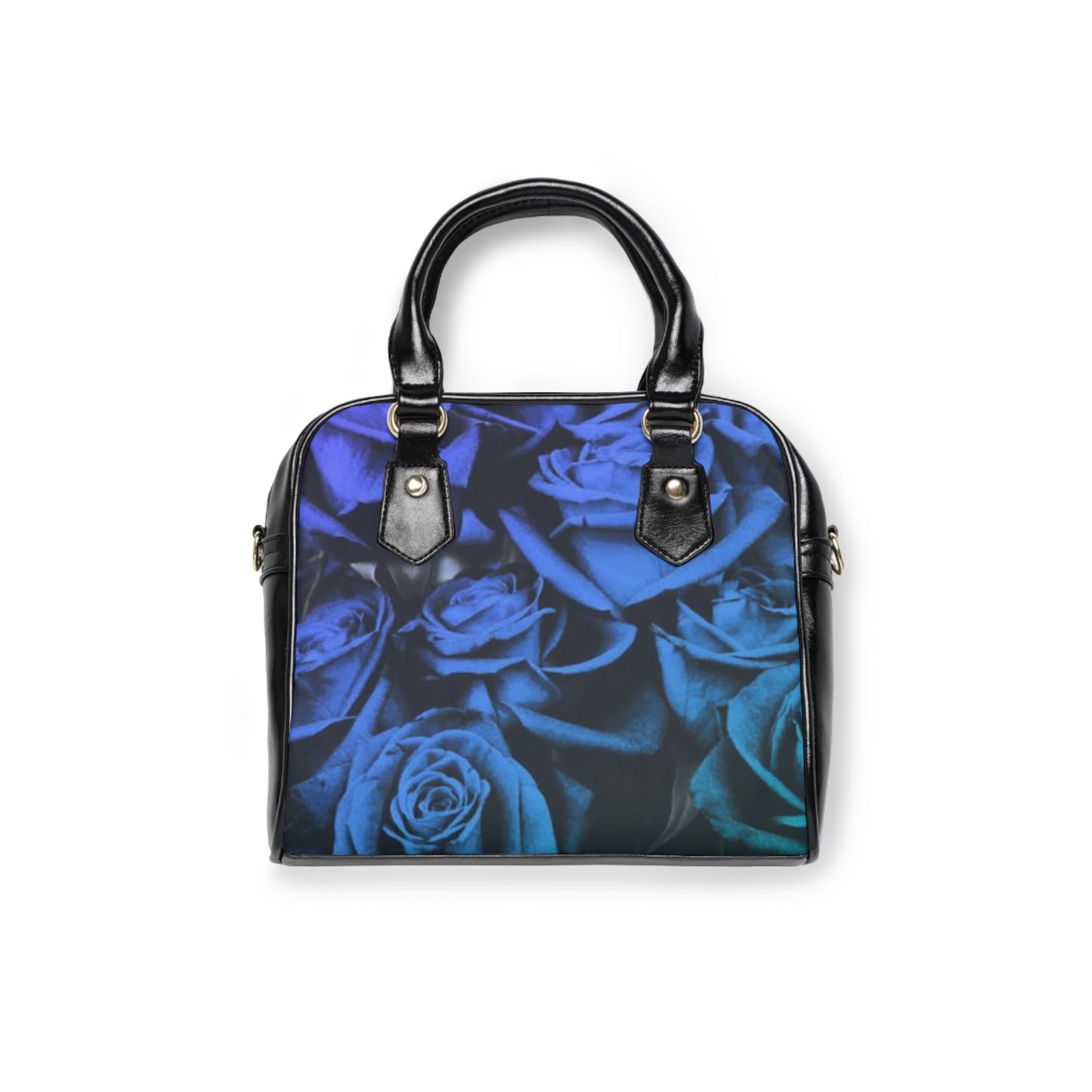 Blue Roses Shoulder Handbag