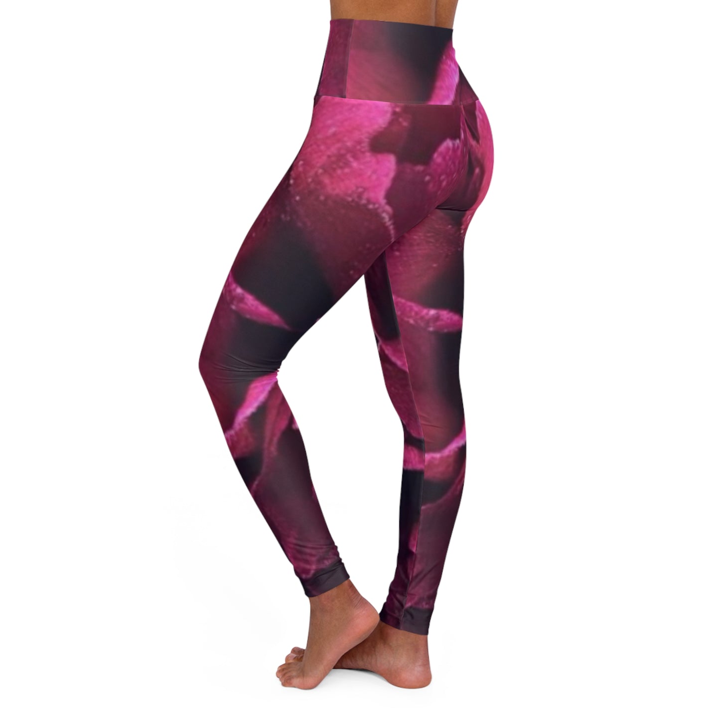 Magenta Floral Exercise Leggings