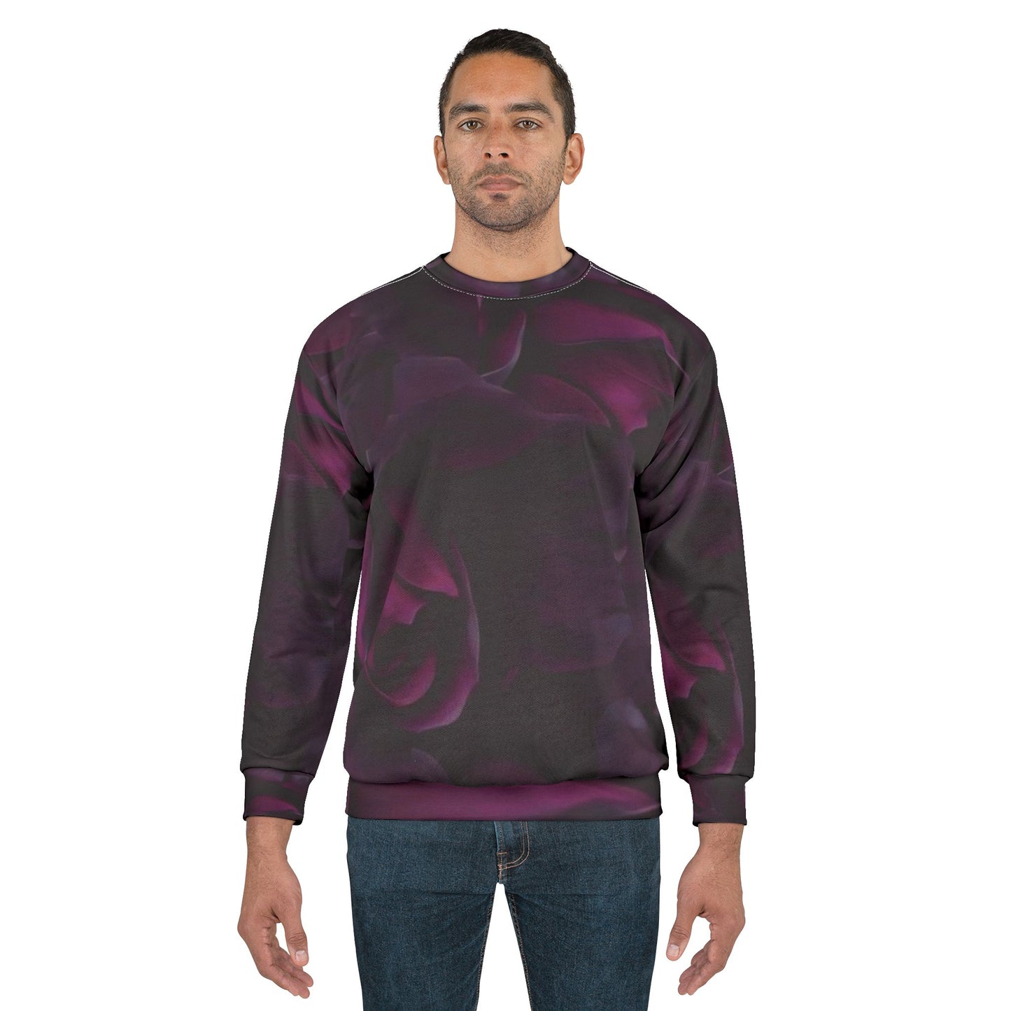 Dark Purple Floral Sweatshirt