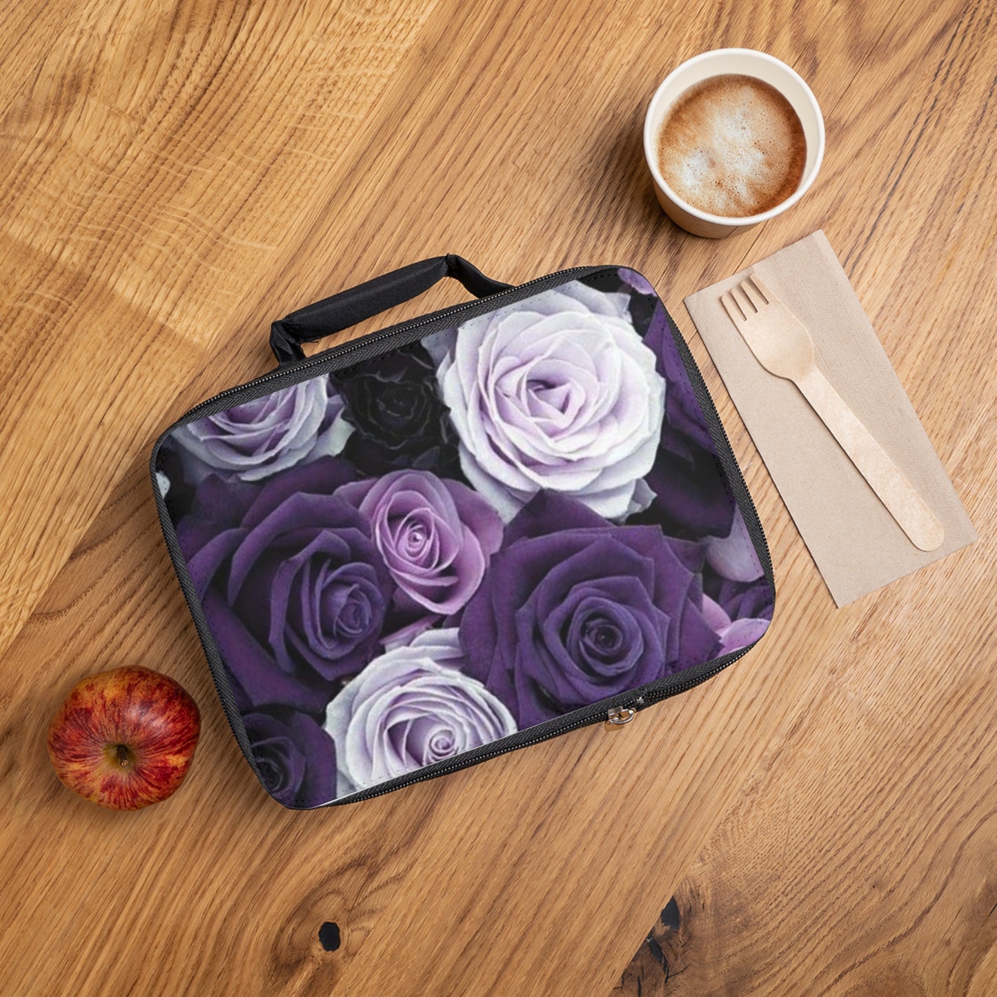 Purple Roses Lunch Bag