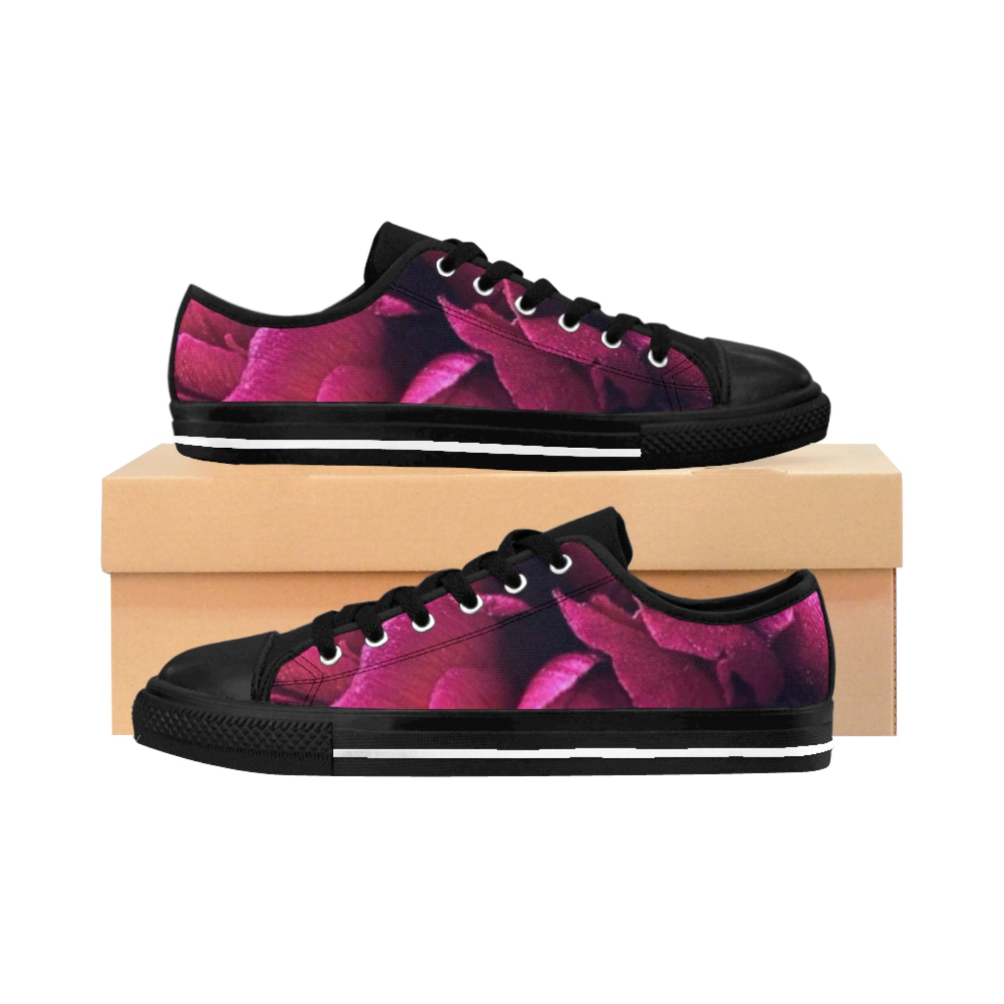 Magenta Floral Sneakers