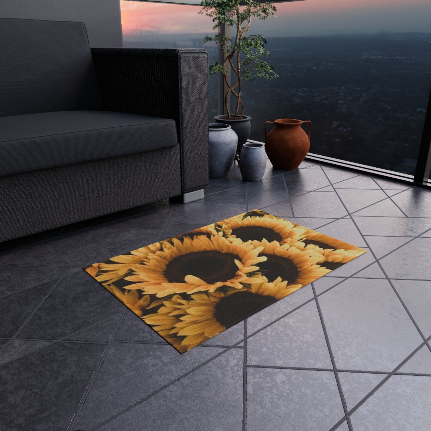 Sunflower Outdoor Rug