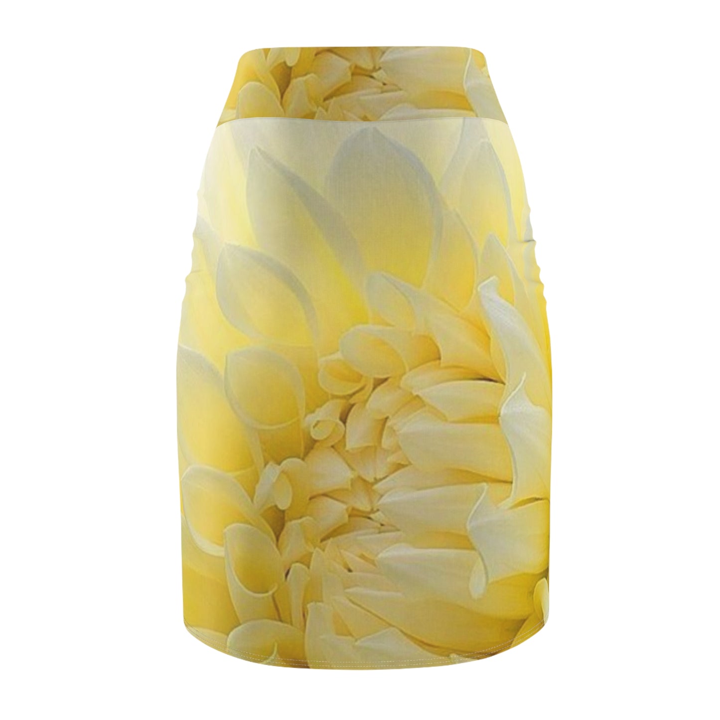 Yellow Dahlia Pencil Skirt