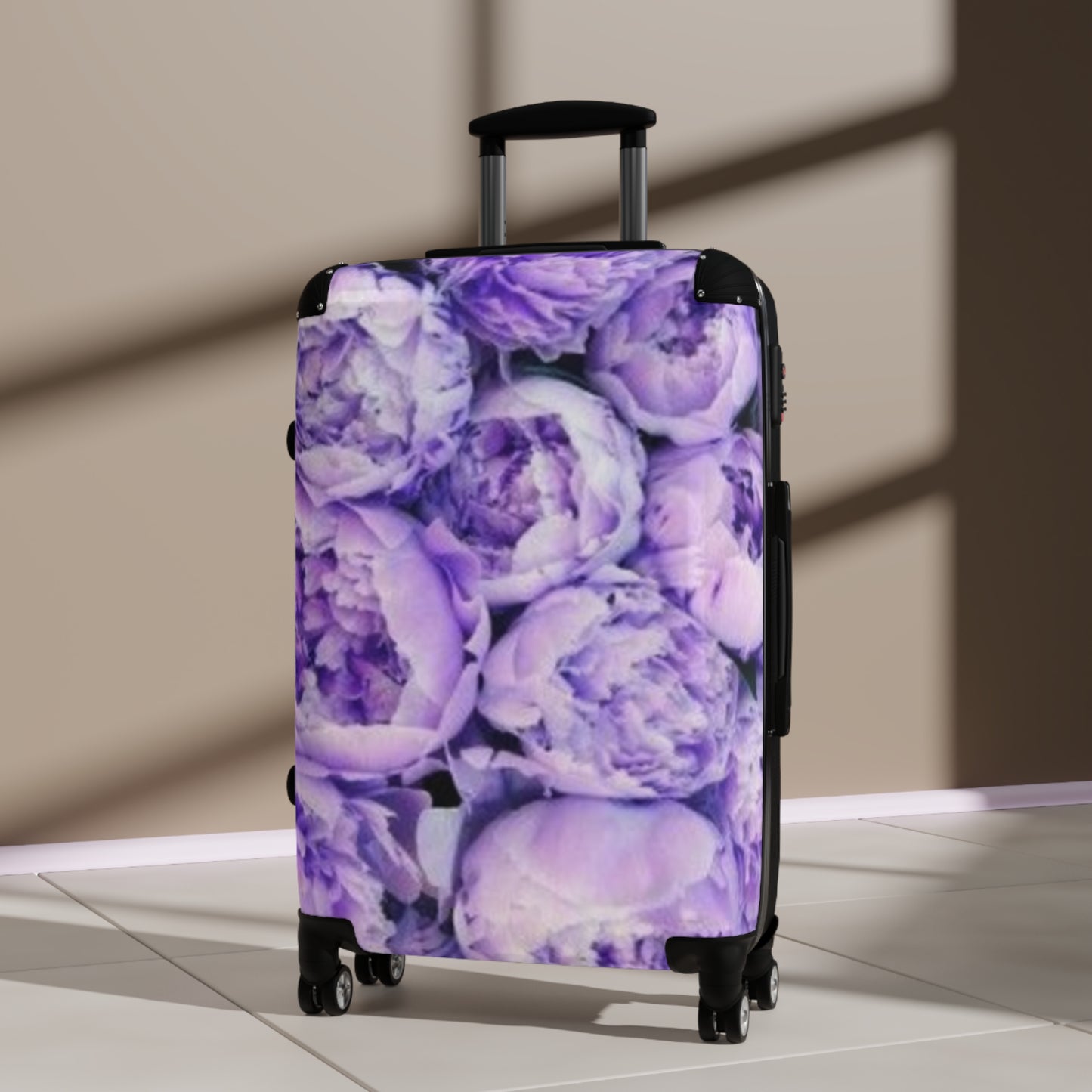 Purple Peony Suitcase