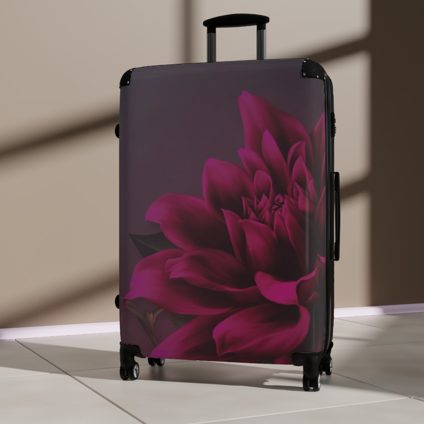 Magenta Dahlia Suitcase