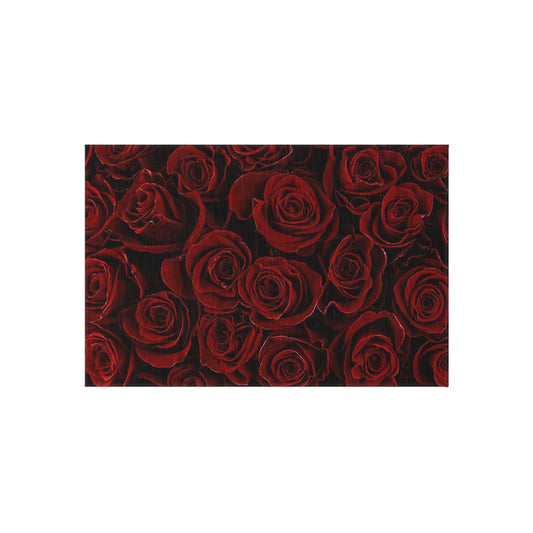 Red Roses Outdoor Rug