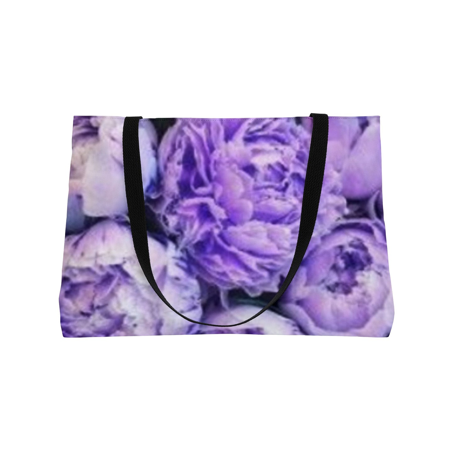 Purple Peony Rectangle Tote Bag