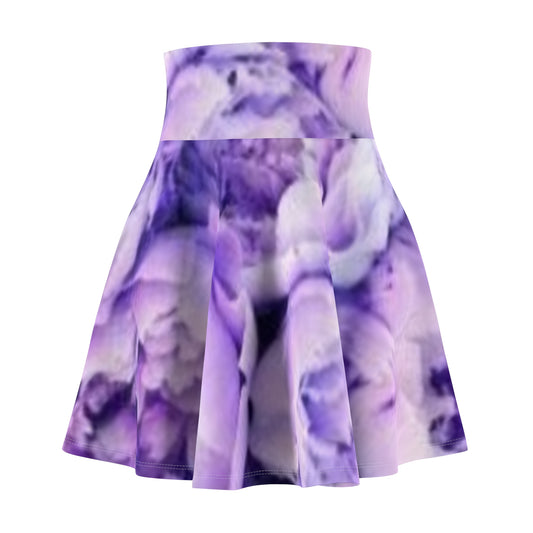 Purple Peony Skater Skirt