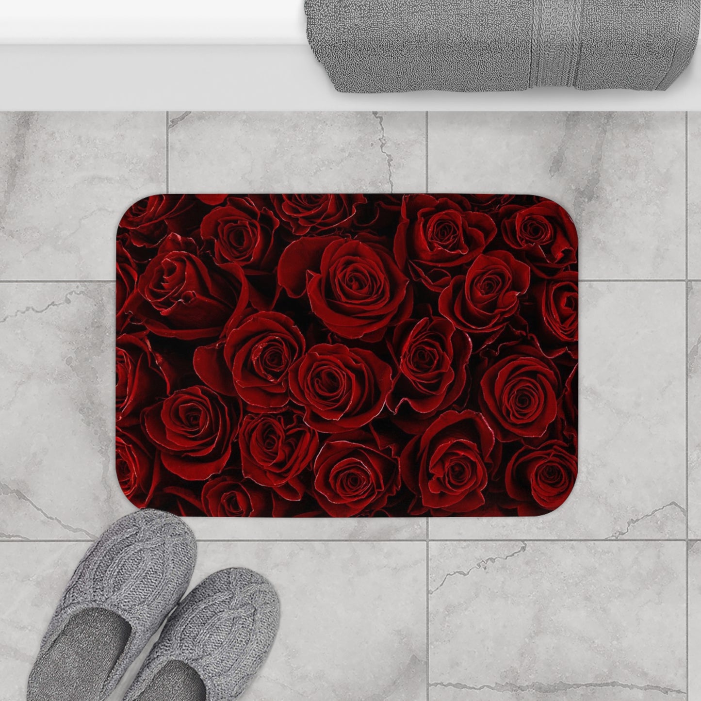 Red Roses Bath Mat