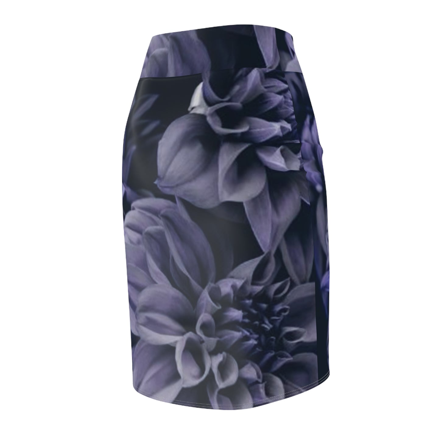 Blue Dahlia Pencil Skirt