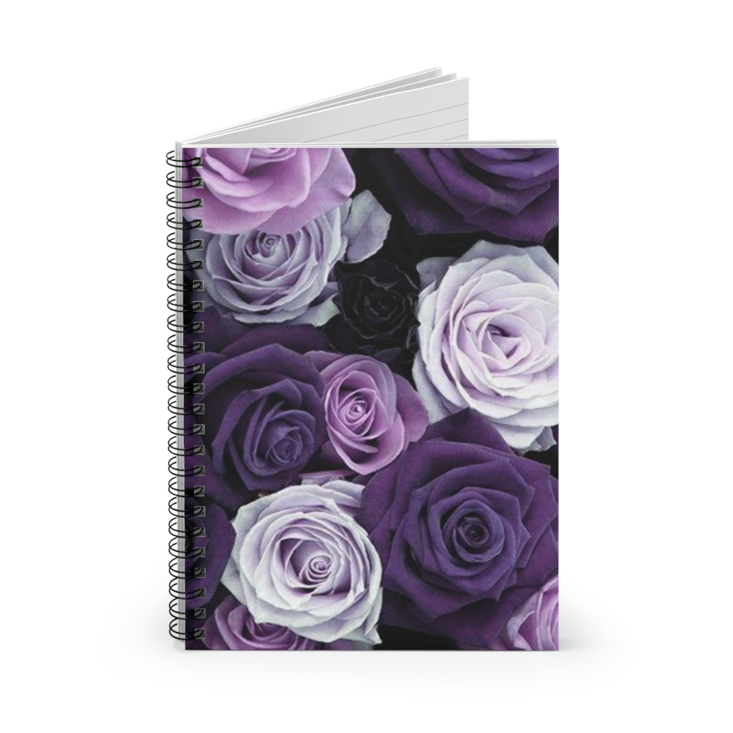 Purple Roses Spiral Notebook - Ruled Line