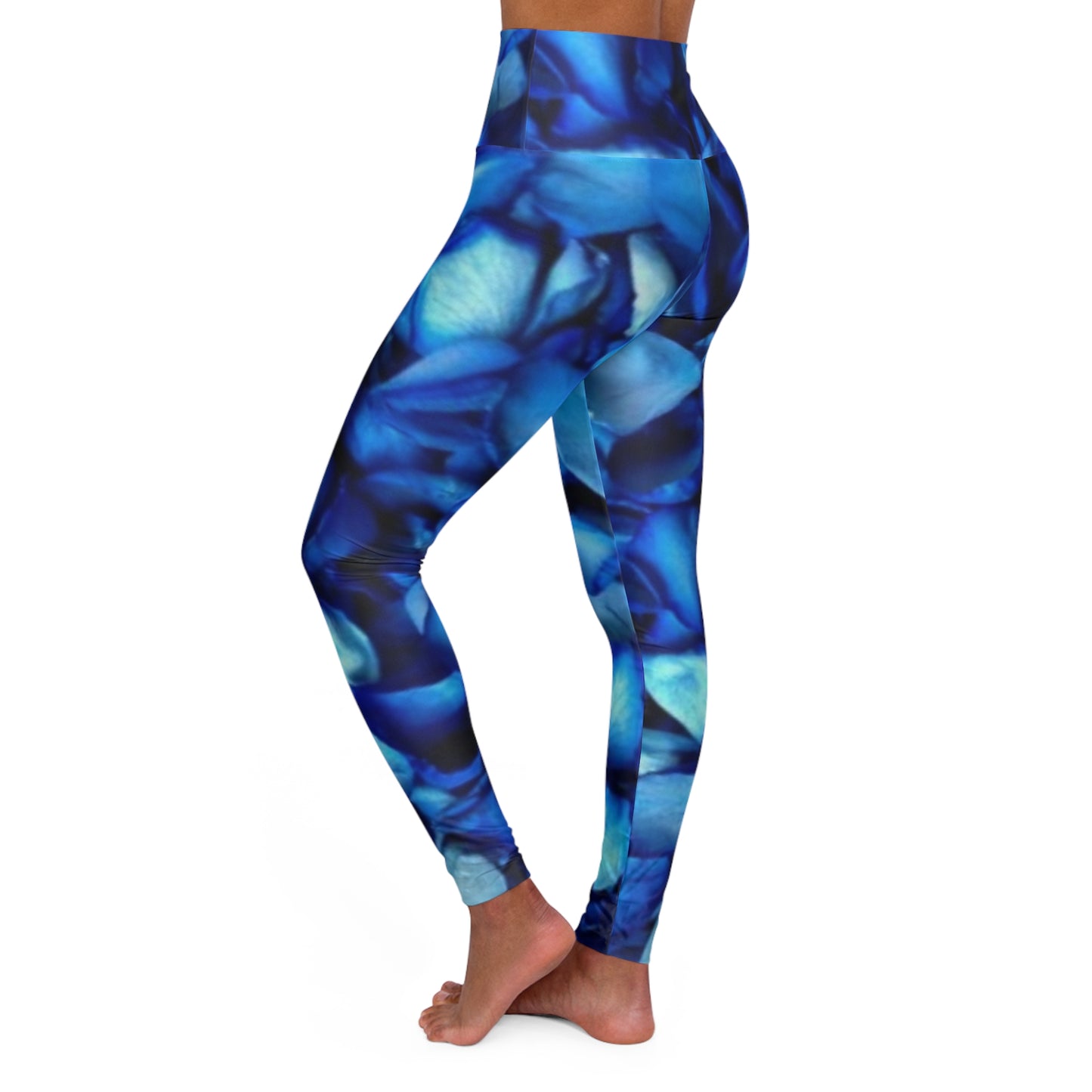 Blue Petals Exercise Leggings