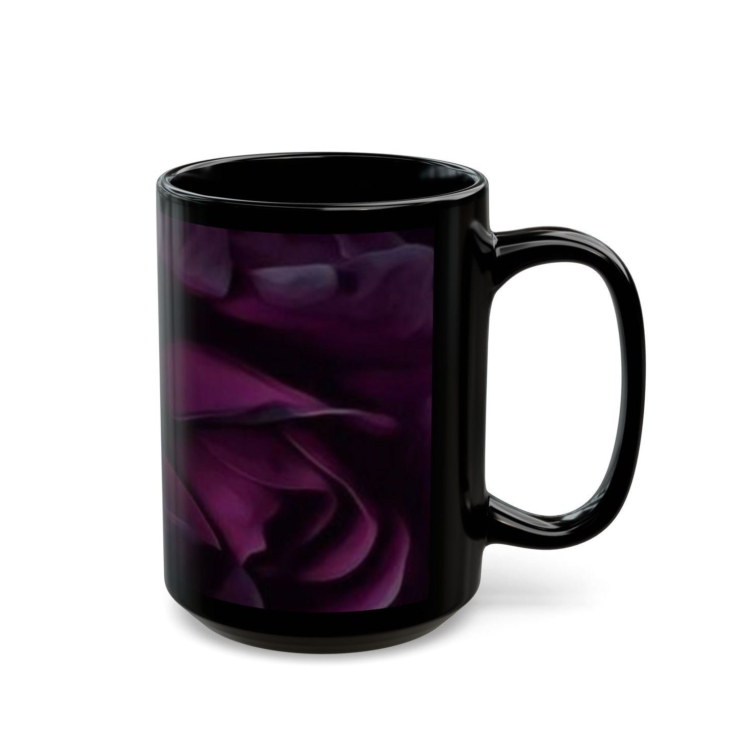 Dark Purple Floral Mug