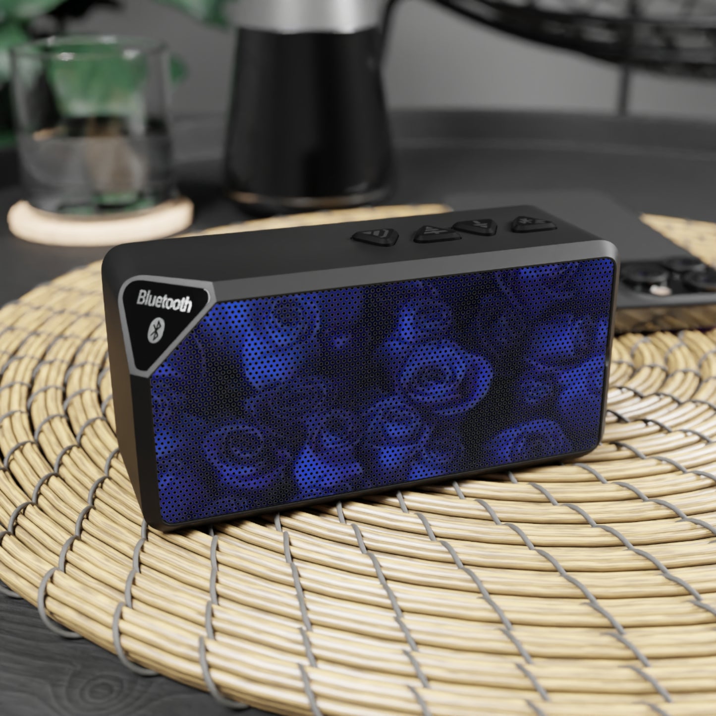 Dark Blue Roses Bluetooth Speaker