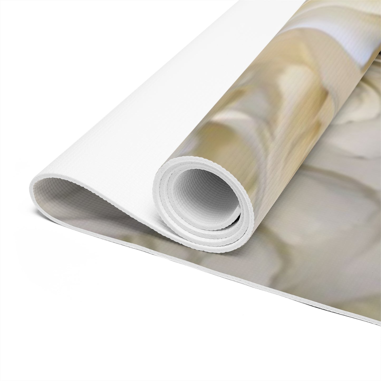 White Roses Exercise Mat