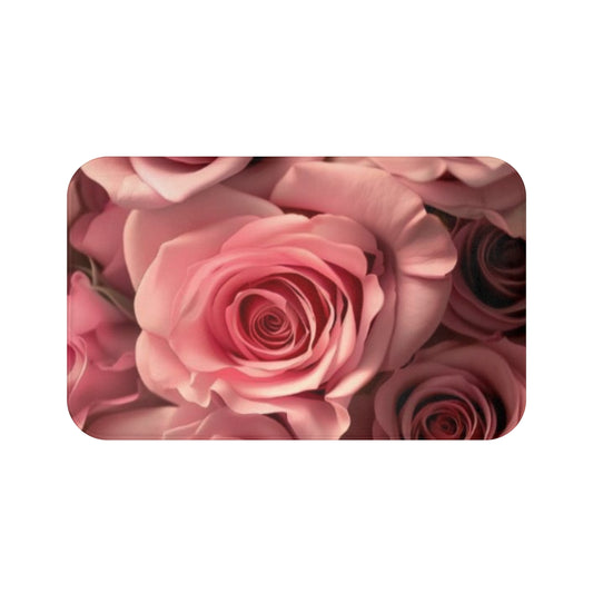 Pink Roses Bath Mat