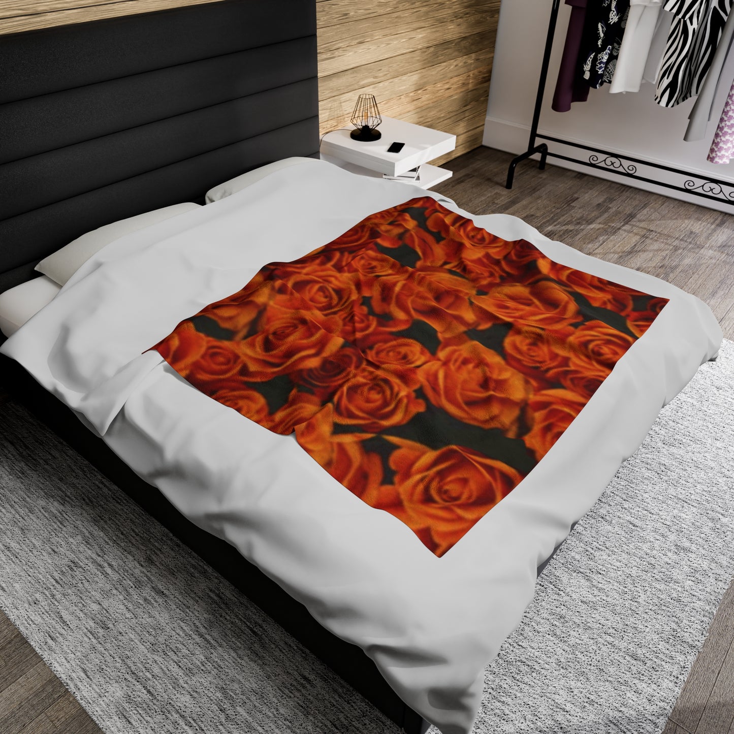 Orange Roses Blanket