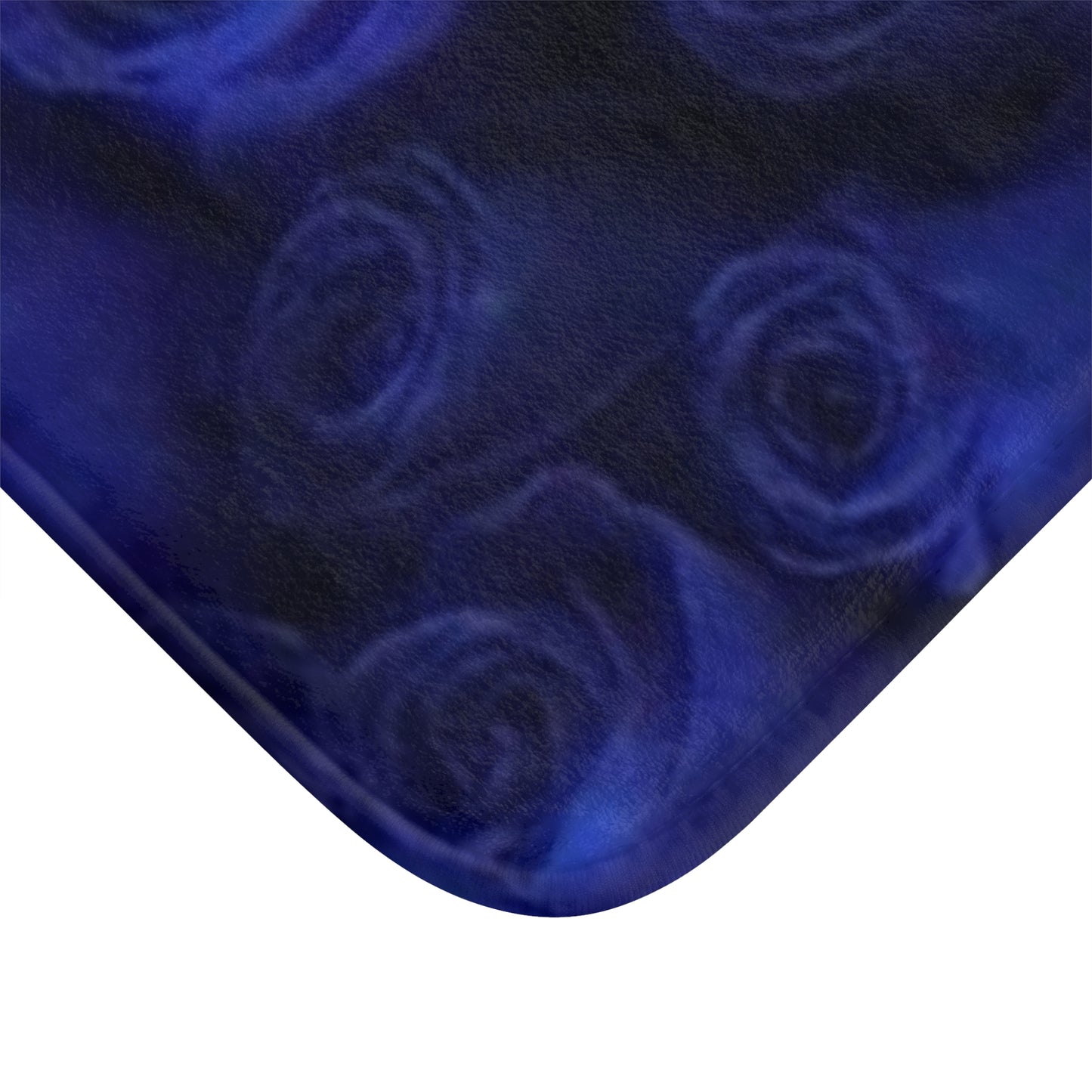 Dark Blue Roses Bath Mat