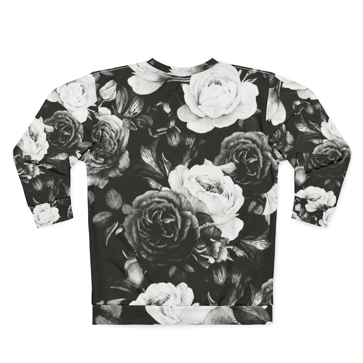 Black and White Floral Sweatshirt