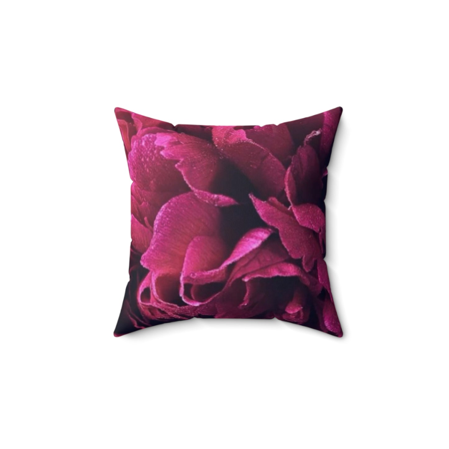 Magenta Floral Square Pillow