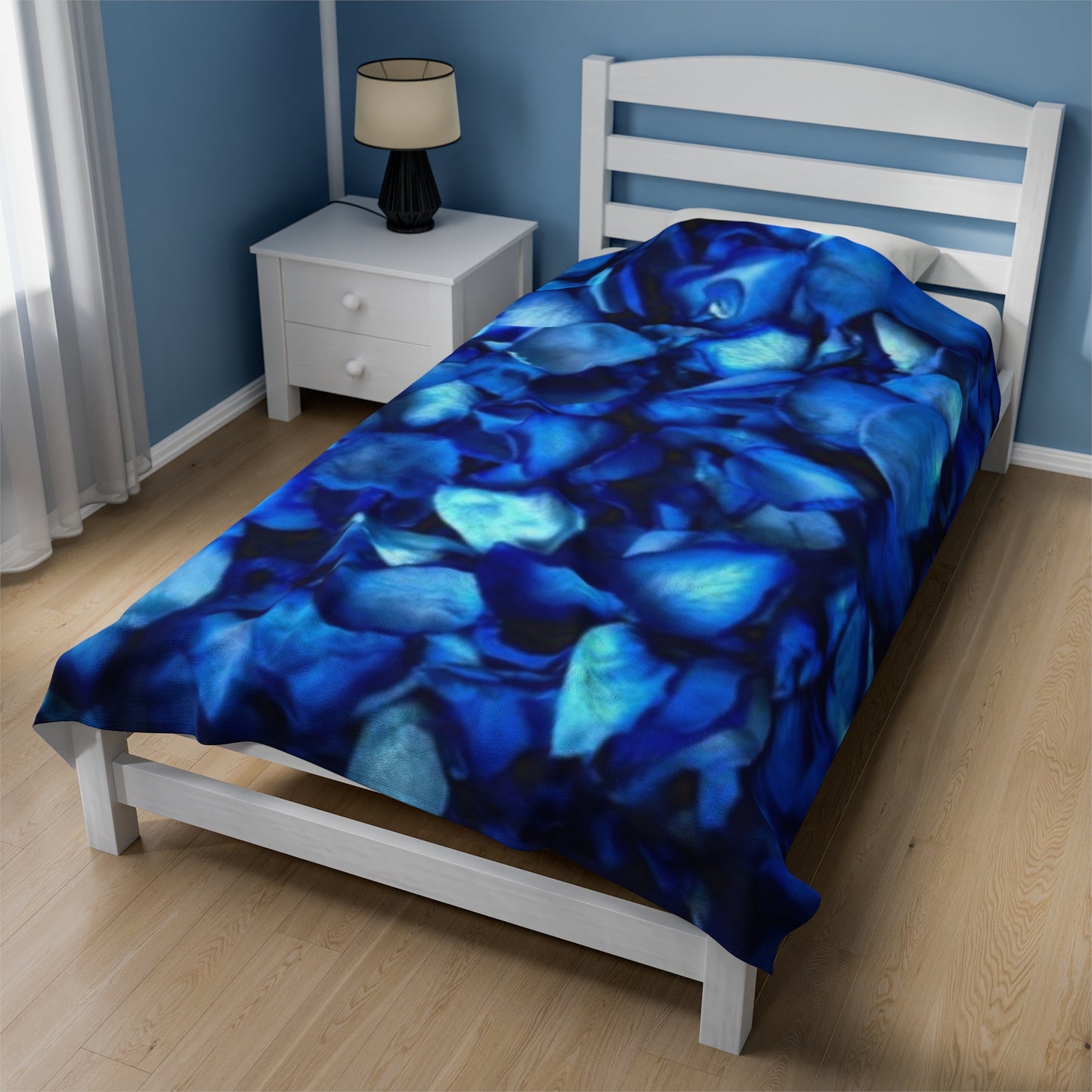 Blue Petals Blanket