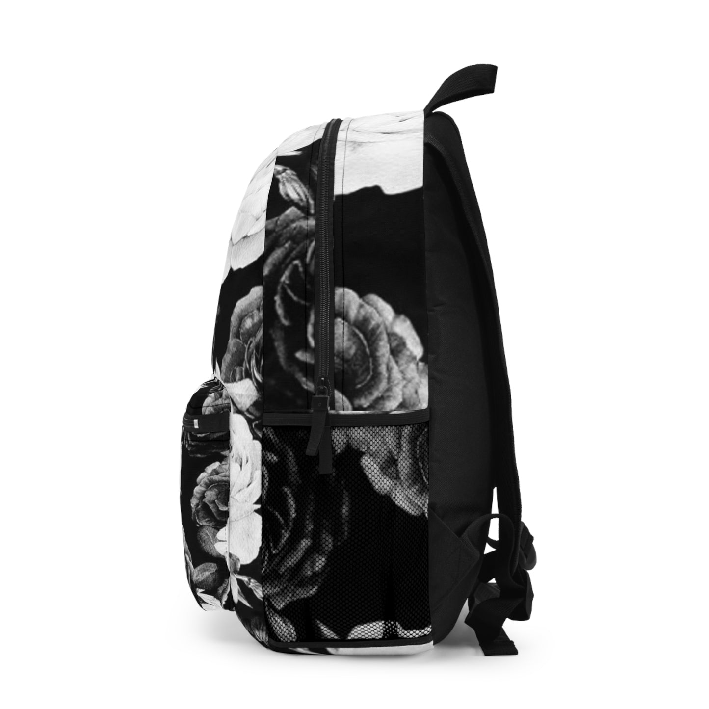 Black and White Floral Backpack