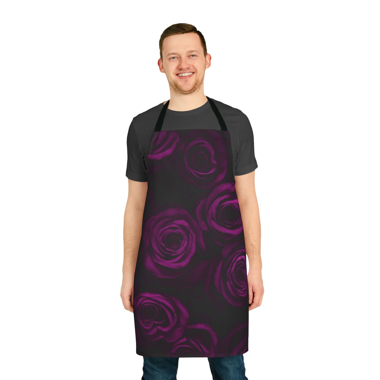 Dark Purple Roses Apron