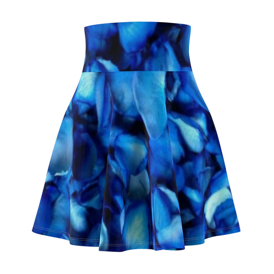 Blue Petals Skater Skirt