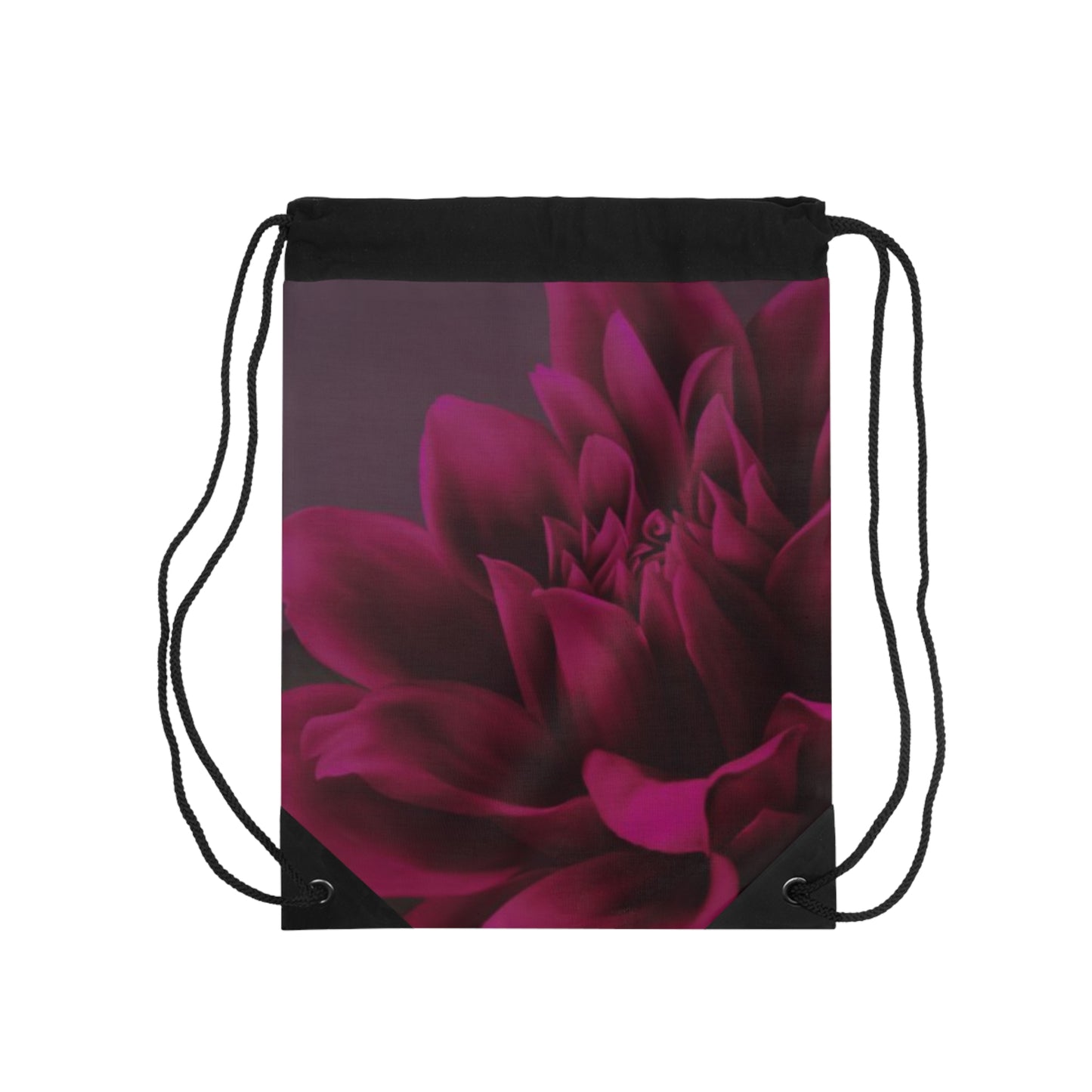 Magenta Dahlia Drawstring Bag