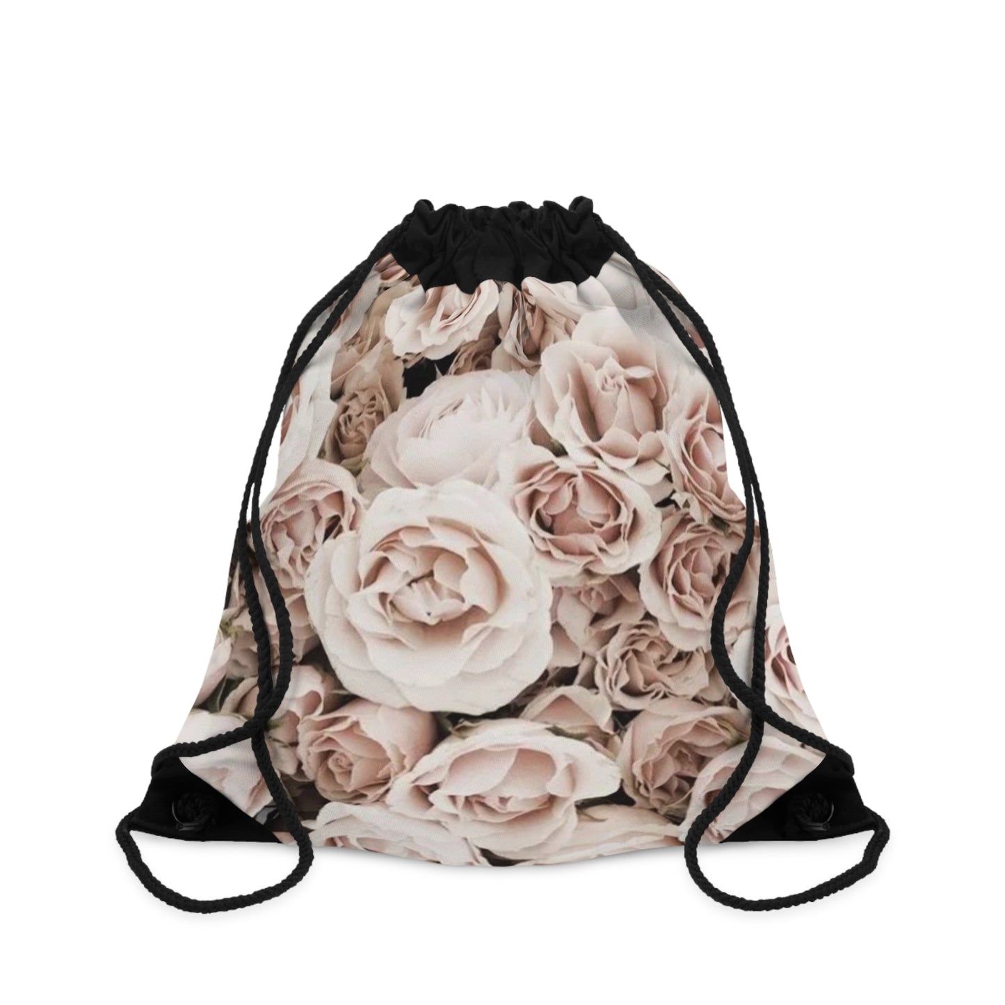 Light Pink Roses Drawstring Bag