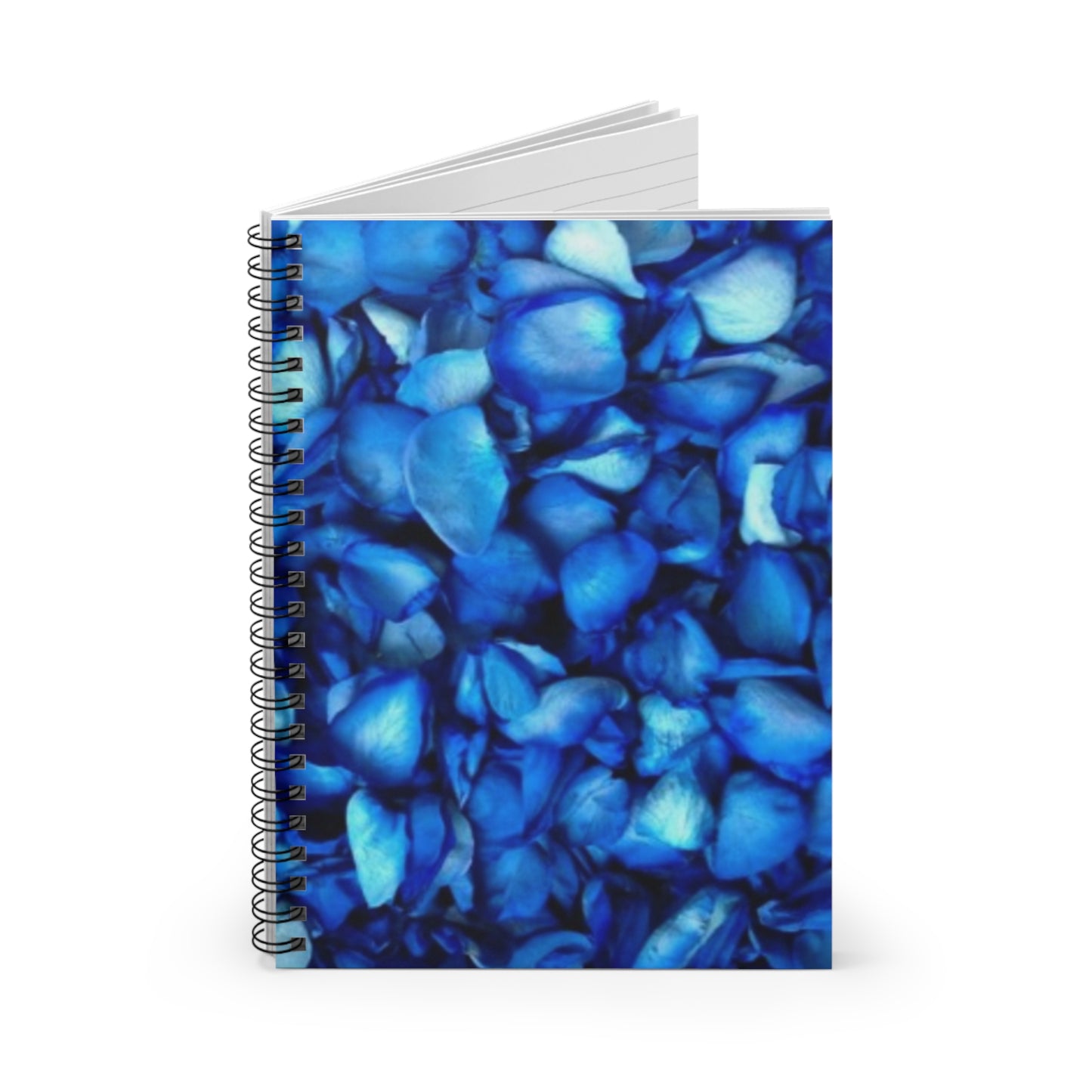 Blue Petals Spiral Notebook - Ruled Line