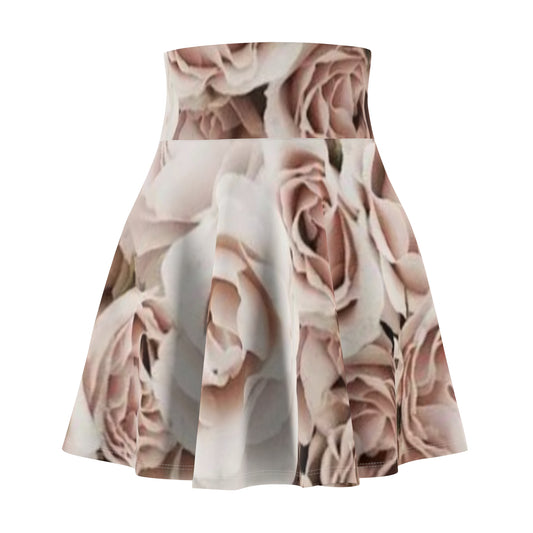 Light Pink Roses Skater Skirt