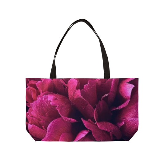 Magenta Floral Rectangle Tote Bag