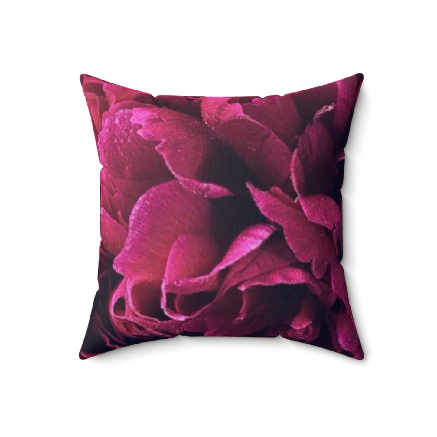 Magenta Floral Square Pillow