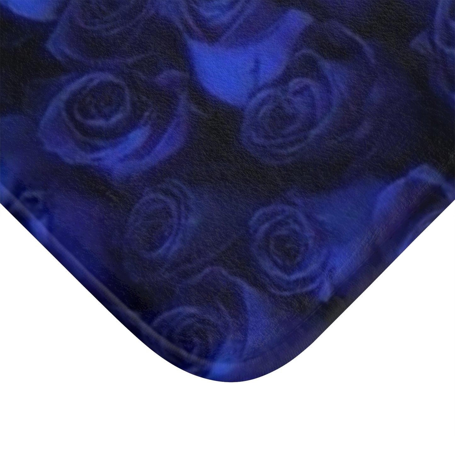 Dark Blue Roses Bath Mat