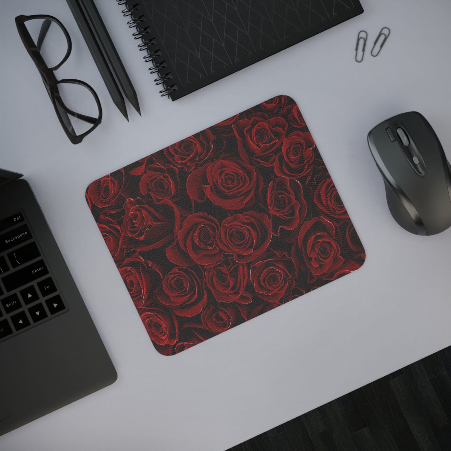 Red Roses Desk Mouse Pad