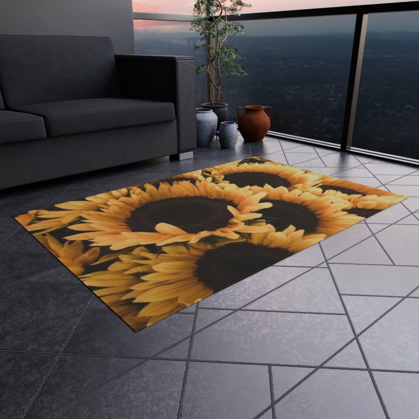 Sunflower Outdoor Rug