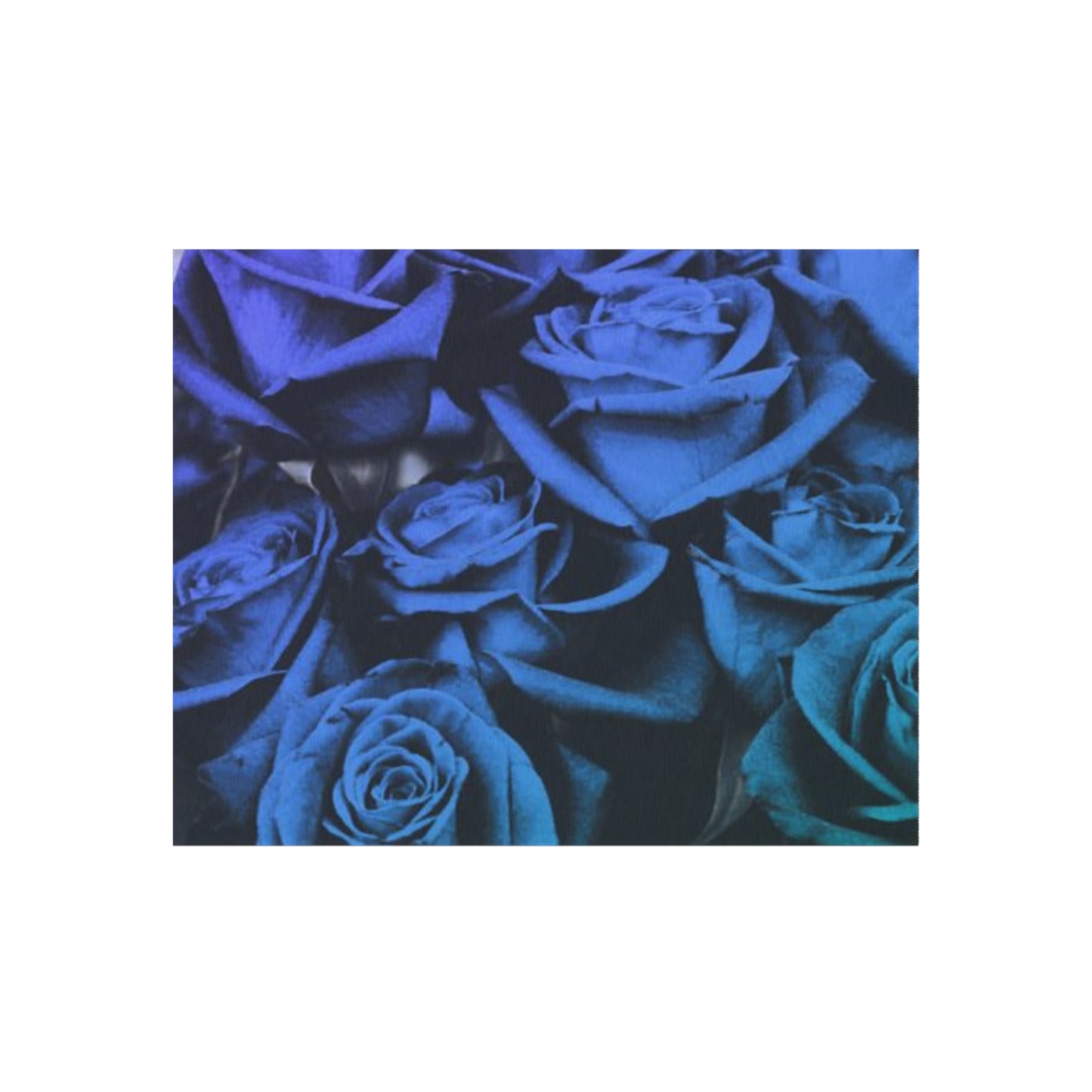 Blue Roses Outdoor Rug