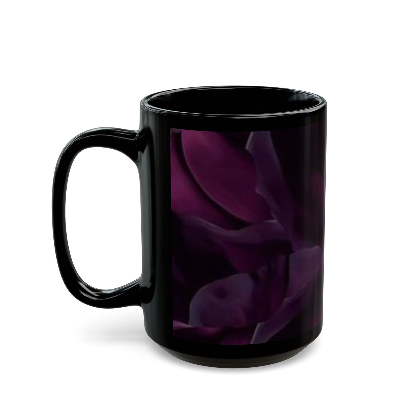 Dark Purple Floral Mug