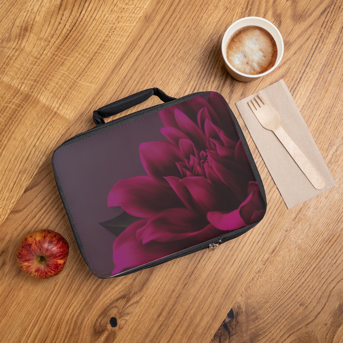 Magenta Dahlia Lunch Bag