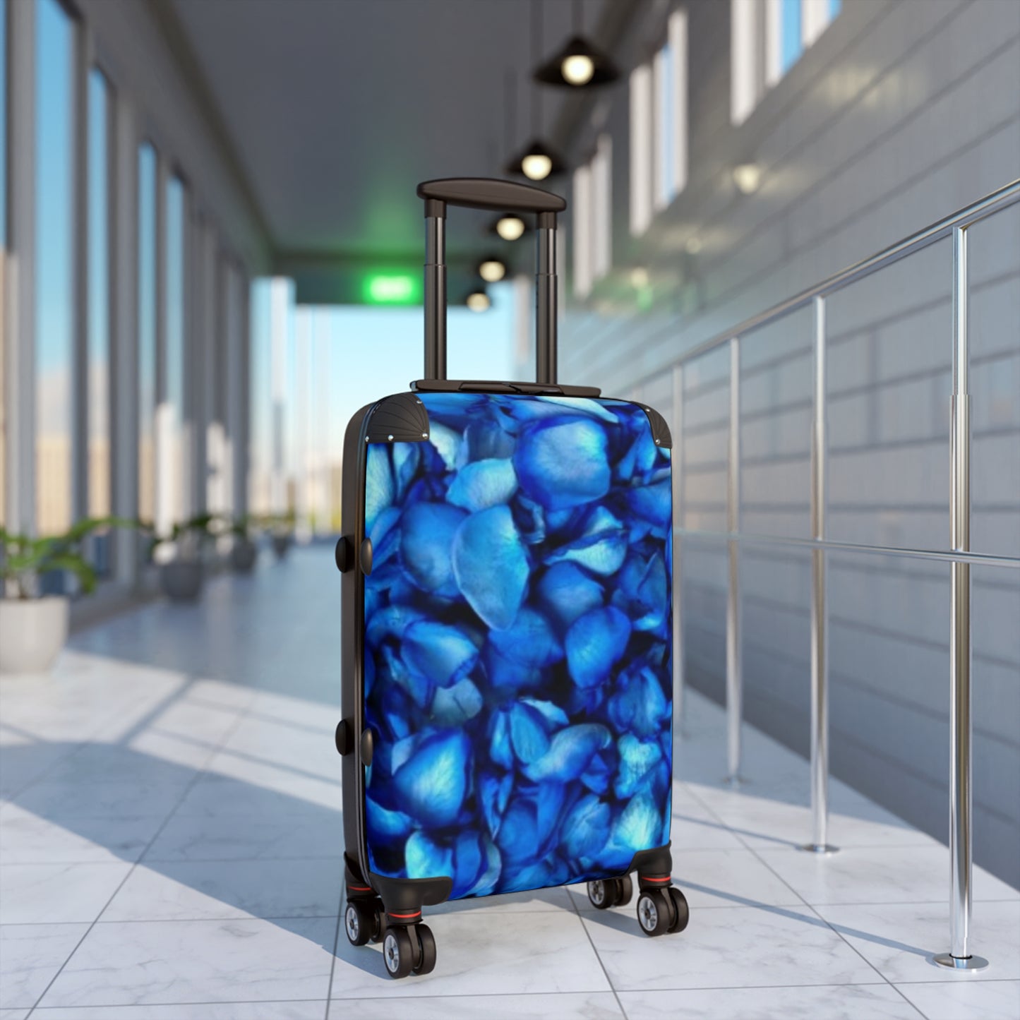 Blue Petals Suitcase