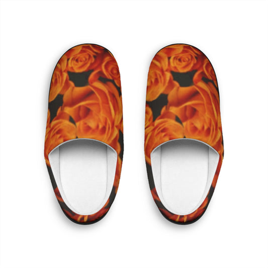 Orange Roses Slippers